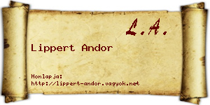 Lippert Andor névjegykártya